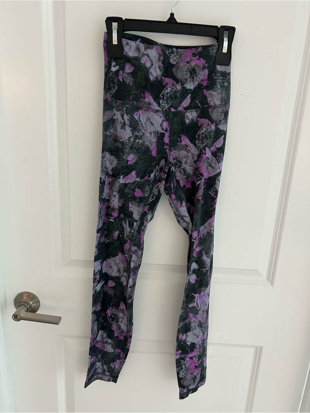 Lululemon Kids Floral Print Leggings - Purple/Gray